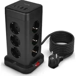 Nabíjecí stanice Huslog 15W 12xzásuvka, 2xUSB-C, 2xUSB černá