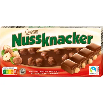 Čokoláda Choceur Nussknacker mléčná čokoláda s lískovými ořechy 100 g