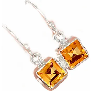 Náušnice Citrín broušený náušnice stříbro Ag 925 E1852 0,5 cm, 2,4 g