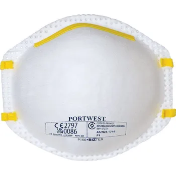 respirátor PORTWEST Respirátor P100 FFP1 proti prachu, bez ventilku POR-P100WHR Bílá
