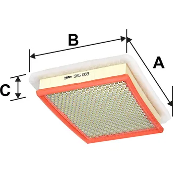 Filtr do auta Vzduchový filtr VALEO 585069