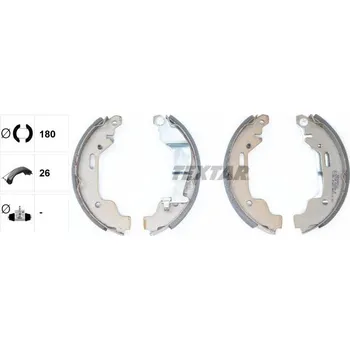 Brzdová čelist Sada brzdových čelistí TEXTAR 91058000