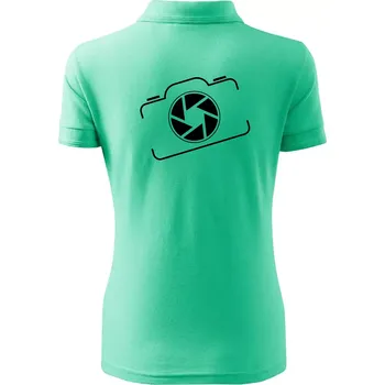 Zrcadlovka obrys - Polokošile dámská Pique Polo - 2XL ( Mátová )