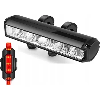 Cyklosvítilna SADA LED SVĚTEL NA KOLO PŘEDNÍ + ZADNÍ, VÝKONNÁ