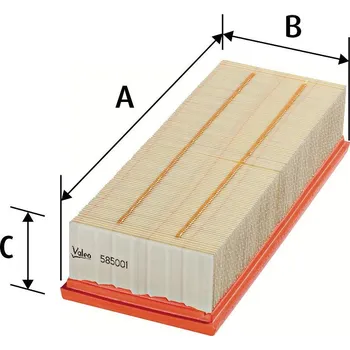 Filtr do auta Vzduchový filtr VALEO 585001