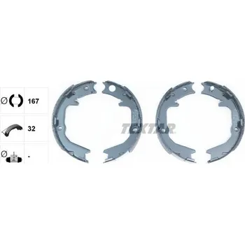 Brzdová čelist Sada brzdových čelistí, parkovací brzda TEXTAR 91062900