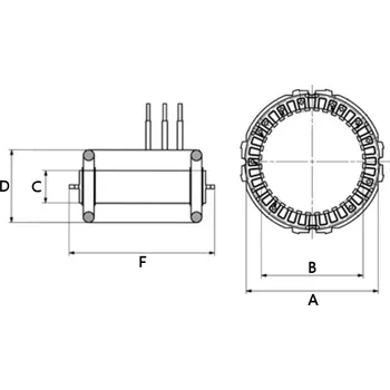 Alternátor Stator, generátor HC-Cargo F 032 235 055