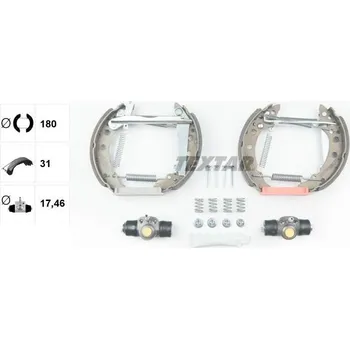 Brzdová čelist Sada brzdových čelistí TEXTAR 84018200
