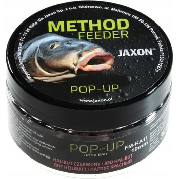 Boilies Pop-Up kuličky Jaxon Method Feeder 10 mm 30 g Halibut červený
