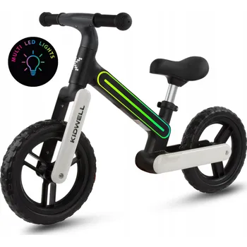 Odrážedlo Kidwell Suno černobílé Odrážedlo s LED světly