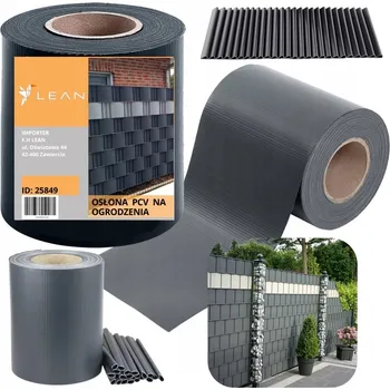 zahradní zástěna Stínící Panelové Pásy Ochrana proti UV záření, 20 klipů, šedá, 450 g/m2, 19 cm x 35 m