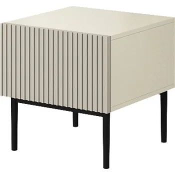 Noční stolek BOGART. Sada nočních stolků Nicole 2 ks, kašmír / černé nožky