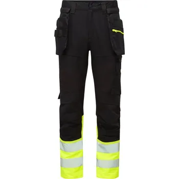 Pánské kalhoty PORTWEST Kalhoty DX457 Craft 1. třídy s odnímatelným pouzdrem, do pasu, Hi-Vis, reflexní POR-DX457YBR41 41 Žlutá/černá