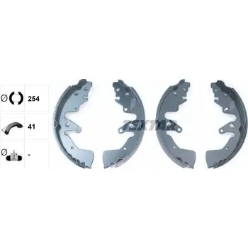 Brzdová čelist Sada brzdových čelistí TEXTAR 91068700