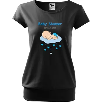 Těhotenské tričko - Baby shower Chlapeček Barva: Fialová, Velikost: S