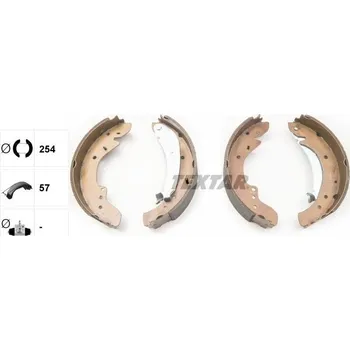 Brzdová čelist Sada brzdových čelistí TEXTAR 91047900