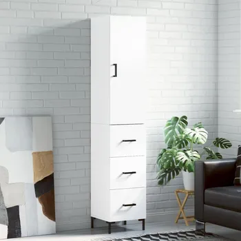 přebalovací pult a komoda Skříň highboard bílá 34,5 x 34 x 180 cm kompozitní dřevo Bílá3198849