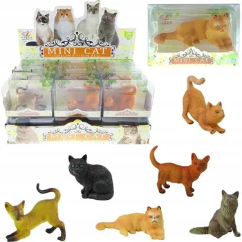 FIGURKA KOČKA ZVÍŘATA RŮZNÉ RASY KOČEK KOŤÁTKO OZDOBA DEKORACE 6 VZORŮ
