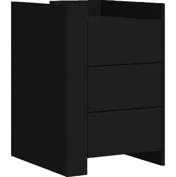 Noční stolek Noční stolek, černý, 45x50x65 cm, dřevotříska