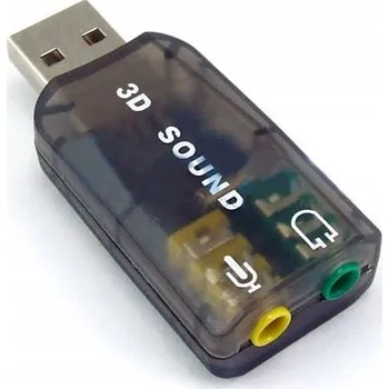 Zvuková karta EXTERNÍ ZVUKOVÁ KARTA USB 5.1CH 3D MINI JACK 3,5MM AK103