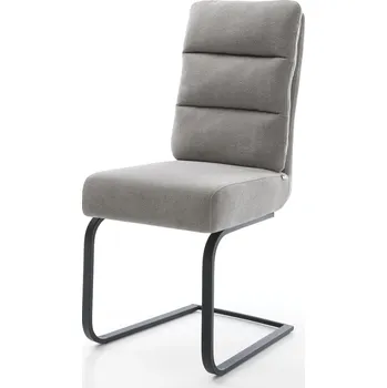 Jídelní židle DELIFE Jídelní židle Pela-Flex strukturovaná látka Měkký šedá jídelní židle plochá černá taštičkové pružiny
