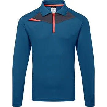 Pánské oblečení PORTWEST Polokošile DX414 L/S, dlouhý rukáv POR-DX414MBRS S Modrá metro