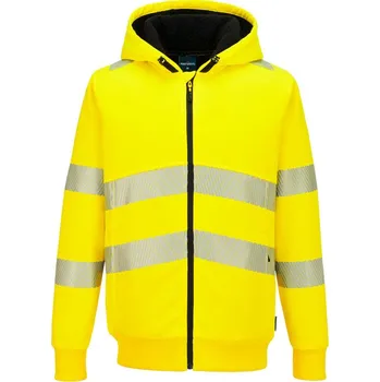 Pracovní oblečení PORTWEST Bunda PW321 Hi-Vis Winter Hoodie, výstražná, zateplená POR-PW321YER4XL Žlutá 4XL