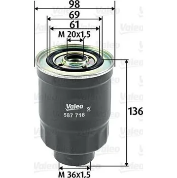 Palivový filtr Palivový filtr VALEO 587716