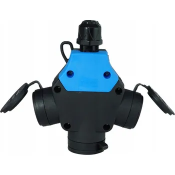 Elektrická zásuvka Elektrická Zásuvka rozbočka TP Electric černá