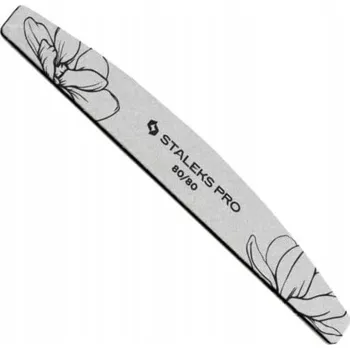 Pilník na nehty Staleks Pro s minerálními kroužky ve tvaru půlměsíce 80/80 25 ks