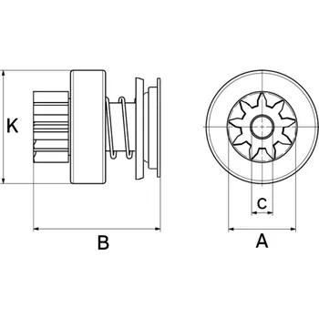 Startér Volnoběžný převod, startér HC-CARGO F 032234 124