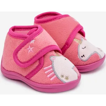 Chlapecké bačkory Dětské bačkory na suchý zip – fuchsiové Jeselle Velikost: 18