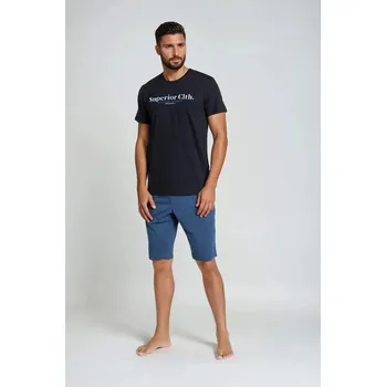 Pánské pyžamo Pyžamo Zed 38366-99X Černá a grafitová - Henderson XL