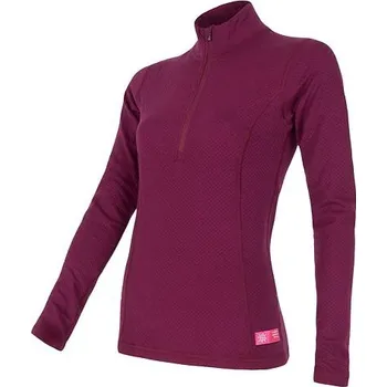 cyklistický dres Triko dlouhé dámské SENSOR MERINO WOOL DF zip lilla S