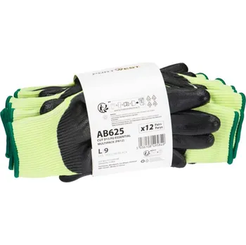 Pracovní oblečení PORTWEST Rukavice AB625, Cut D13 PU Essential, proti pořezu POR-AB625Y8RXXL 2XL Žlutá/černá