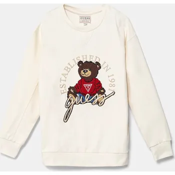 Chlapecká mikina Dětská bavlněná mikina Guess H5RJ01.KAD74.PPYA béžová 01X, vel. 122-125