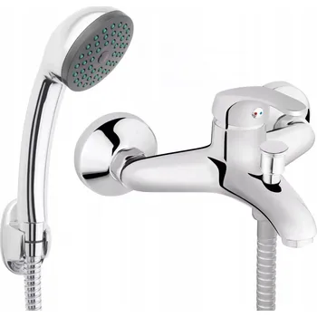 Vodovodní baterie Nástěnná vanová a sprchová baterie s jednou pákou Ferro Basic stříbrná