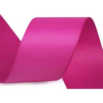 Stuha Atlasová hedvábná stuha oboulící šíře 40 mm matná, střední, 653 pink