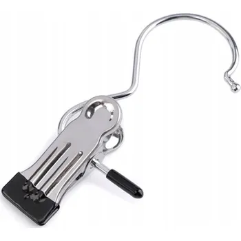 Věšák Kovový Háček s Klipem Věšák Žabka na Boty Prádlo Šály 10cm Oldman