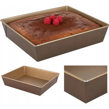 Plech na pečení PLECH 28x24 CM FORMA NA PEČENÍ KOLÁČŮ S NEPŘILNAVÝM POVRCHEM OBDÉLNÍKOVÁ