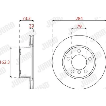 Brzdový systém Brzdový kotouč JURID 563322JC