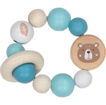 Hračka pro nejmenší GOKI Dřevěná hračka Elastik Medvěd modrá