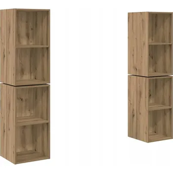 Televizní stolek Sada TV skříněk 4 ks Dub řemeslný 37 x 37 x 72 cm