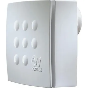 Vzduchotechnika VORTICE VORT QUADRO MICRO 100 T HCS radiální ventilátor 100 mm, nástěnný/stropní, s časovačem, čidlem vlhkosti a zpětnou klapkou