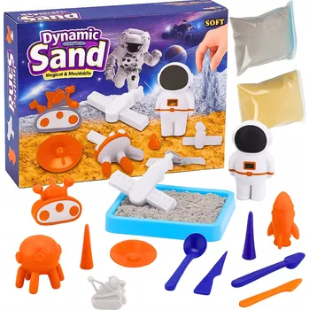 Hra na zahradu Kinetický Písek Pískolina Sada pro Děti Vesmír Formičky Podnos DIY