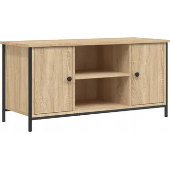 Televizní stolek TV stolek dub sonoma 100 x 40 x 50 cm s železnýma nohama