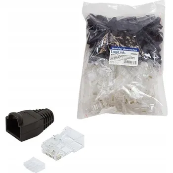 Elektrická zásuvka Internetová zásuvka do desky stolu Logilink černá