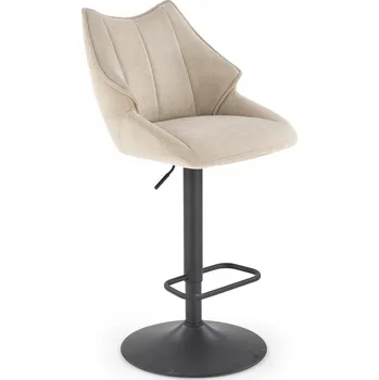 Barová židle Barová Židle Halmar černý, odstíny béžové 96 cm, tkanina