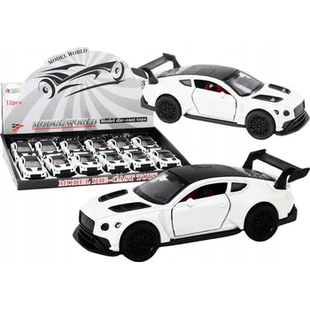 autíčko KOVové AUTÍČKO SPORTOVNÍ AUTO 1:32 FRYKČNÍ POHON PERLEŤOVĚ BÍLÉ