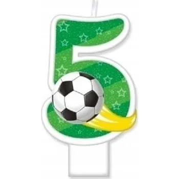 Dortová svíčka Narozeninová svíčka MK Trade SF-159-5 zelená číslice 5